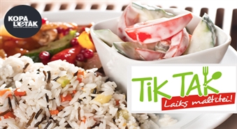 Gardi un izdevīgi: Dienas pusdienu piedāvājums bistro TIK TAK Rīga Plaza par 43% lētāk