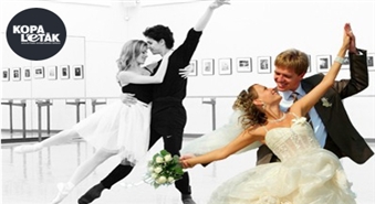 Neaizmirstamiem svētkiem: Kāzu vai svinību dejas horeogrāfija 2 profesionālu pasniedzēju pavadībā no DANCE STUDIO uz pusi lētāk