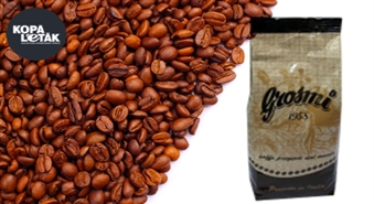 Īsta itāliešu kafija: 100% Arabica kafijas pupiņas GROSMI par 8.40 Ls