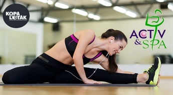 ACTIV & SPA piedāvā: 8 nodarbības zālē par īpašu cenu (austrumu dejas, pilates, zumba vai fitness-joga, kā arī ārstnieciskā vingrošana)!