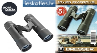 Pietuvini eksotiku: Ceļojumu binoklis BRESSER FIXFOCUS 10x25 par puscenu