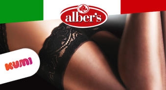 Чулки с изысканной кружевной резинкой Albers из Италии -50%
