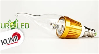 Элегантные LED лампочки для люстры E14 3W от EUROLED. Экономь до 85% электроенергии! -47%