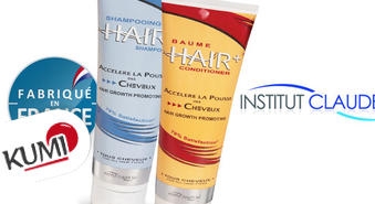 Komplekts HAIRPLUS matu ārstēšanai: paātrina matu augšanu un novērš izkrišanu. Franču kvalitāte no institūta CLAUDE Bell! -50%