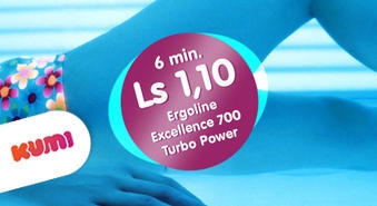 Sauļojies 6 minūtes solārijā Ergoline Excellence 700 Turbo Power tikai par Ls 1,10