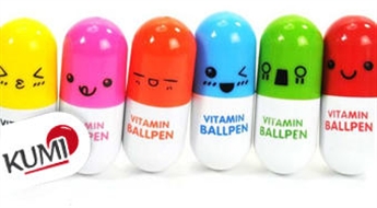 Набор из 6 складных шариковых ручек «Vitamin Ballpen» -60%