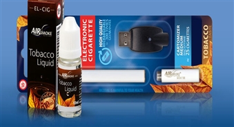 AirSmoke IZI AIR uzlādējamais elektronisko cigarešu komplekts  + 1 šķīdruma pudelīte kartomaizeru uzpildei! -54%