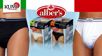 Итальянские, классические мужские трусы Alber's -51%