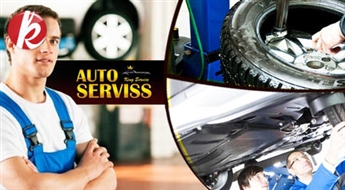 Riepu montāža + balansēšana + ritošas daļas pārbaude autoservisā "King Service" -70%