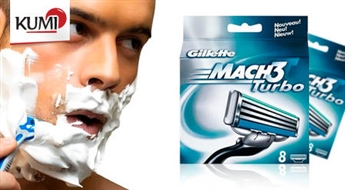 Комплекты картриджей для мужской бритвы "Gillette Mach3 Turbo (8 шт.) -47%
