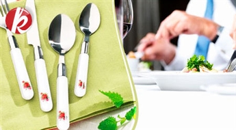 Elegants galda piederumu komplekts (24 gab.) no nerūsējoša tērauda "Besteck" -58%