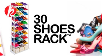 Компактная и удобная система полок "Amazing Shoe Rack" для обуви с вместительностью до 30 пар обуви -50%
