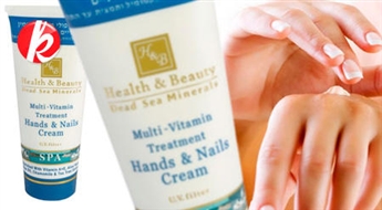 Profesionāls un barojošais aizsargkrēms rokām un nagiem "Health & Beauty" (180 ml.) uz Nāves jūras minerālu bāzes no Izraēlas! -63%
