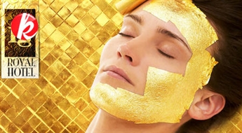 Ekskluzīva zelta maska + sejas attīrīšana + limfodrenāžas masāža + GUINOT darsnoval un ādas mitrināšana no FG Royal Hotel SPA -64%