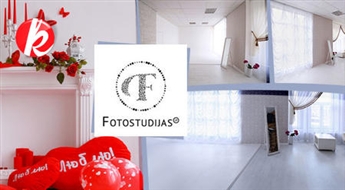Профессиональная фотосессия в студии «Fotostudijas.lv» с красивыми праздничными декорациями! -30%