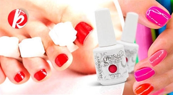 Manikīrs un pedikīrs uz 4 nedēļām ar noturīgu Gelish vai One Step Gel laku salonā Studio Dekoltē -45%