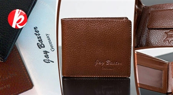Стильный маленький молодежный кошелек из натуральной кожи "Jay Baxter" под ЕВРО -47%