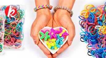 4 комплекта (800 резинок) микс цветов для создания бижутерии "Loom Bands" -75%