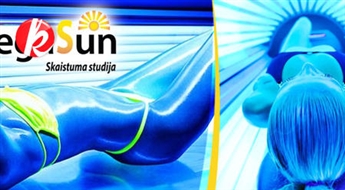 Абонемент (60 или 100 минут) солярия в студии MEGA SUN! Бронзовый загар для повышения Вашего настроения! -53%