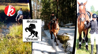 Stallis «Ormaņi»: Aizraujoša izjāde ar zirgiem (30 min.) pa gleznaino Tīreļu lauku teritoriju! -51%