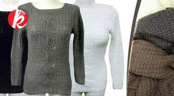 Sieviešu trikotāžas džemperis rupja adījuma un turku kvalitāte - modes tendence kas ir šajā sezonā! -61%