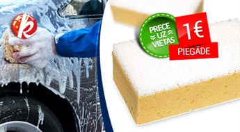 Rokas sūklis automašīnas mazgāšanai 2-in-1 viegli likvidēs noturīgus netīrumus un kukaiņu pēdas no virsbūves virsmas! -77%