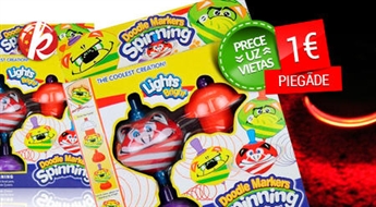 Jautra rotaļlieta Doodle Markers Spinning - mazs spīdošs vilciņš -50%