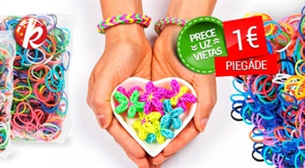 4 pīšanas komplekti "Loom Bands" mix krāsās bižutērijas izgatavošanai -58%