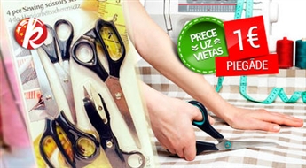 Augstas kvalitātes šuvējas šķēru 4 piederumu komplekts -60%