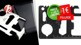 Universāls instruments - kredītkarte ar 11 funkcijām Survival card -72%