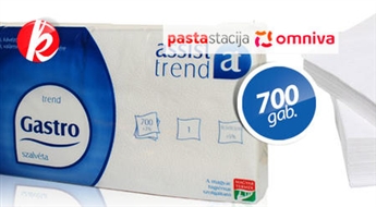 Одноразовые салфетки Gastro (700шт). Всегда пригодятся на природе! -45%