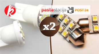 Xenon Diožu gabarīti - T10 (8 SMD diodes) un C5W (6 SMD diodes) -47%