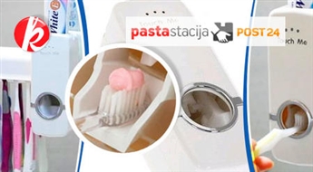 Automātiskais zobu pastas dozators + 5 zobu birstīšu turētājs -64%