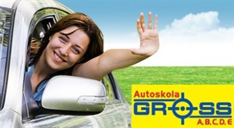 B kategorijas vadītāja apliecība autoskolā GROSS: reģistrācija + teorijas kurss + dokumentu noformēšana ar vienreizējo atlaidi 85%, tikai  par 7,35 Ls!!!