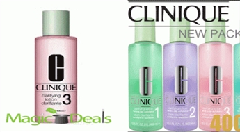 Ir uz vietas! Clinique Clarifying Lotion 3 400ml testers (Mixed and Oily Skin).