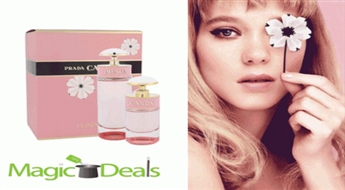 Ir uz vietas! Komplekts PRADA Candy Florale women EDT 80ml+ EDT 30ml.