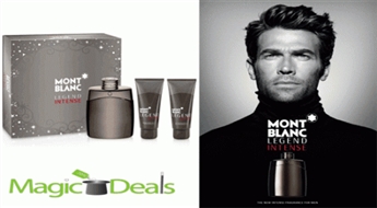 Ir uz vietas! Komplekts Mont Blanc Legend Intense men EDT 100ml+ 100ml dušas želeja+ 100ml pēc skūšanās balzāms.