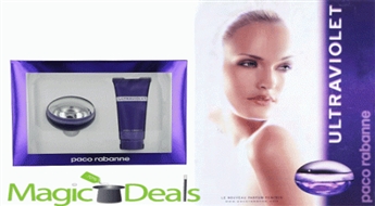 Var izņemt uzreiz! Komplekts Paco Rabane Ultraviolet women EDP 80ml + 100ml ķermeņa losjons.