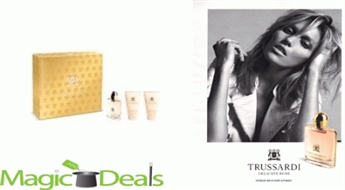 Var izņemt uzreiz! Komplekts Trussardi Delicate Rose women EDT 30ml+ 2x30ml ķermeņa losjons.