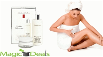 Var izņemt uzreiz! Komplekts Elizabeth Arden Visible Difference (70ml Visible Difference Cream + Visible Difference Body Care 300ml)