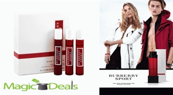 Var izņemt uzreiz! Smaržas Burberry Sport women Travel set EDT 7.5ml x 3 gab.