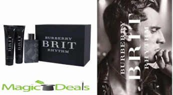 Var izņemt uzreiz! Komplekts Burberry Brit Rhythm men EDT 90ml+ 100ml dušas želeja+ 100ml pēc skūšanās balzāms.