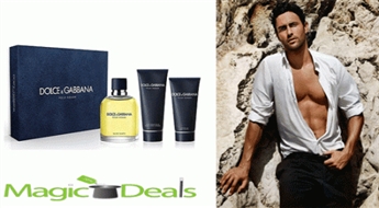 Var izņemt uzreiz! Komplekts Dolce & Gabbana Pour Homme EDT 125ml+ 100ml pēc skūšanās balzāms+ 50ml dušas želeja.