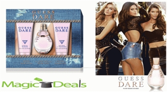 Var izņemt uzreiz! Komplekts Guess Dare women EDT 30ml+ 75ml dušas želeja+ 75ml ķermeņa losjons.