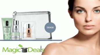 Var izņemt uzreiz! Komplekts Clinique De-Aging(30ml 7 Day Scrub Cream + 7ml Repairwear Laser Focus + 5ml Repairwear Laser Focus Eye Cream + 1,5ml Repairwear Laser Focus Makeup 03 + soma).