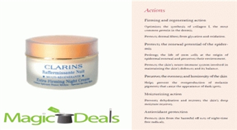 Var izņemt uzreiz! Clarins Extra Firming Night Cream 50ml testers visiem ādas tipiem.