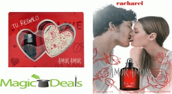 Var izņemt uzreiz! Komplekts Cacharel Amor Amor women EDT 5ml+ piespraude.