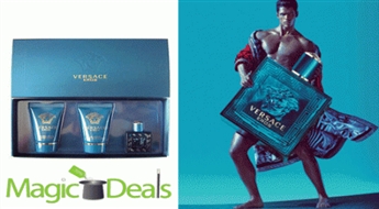 Komplekts Versace Eros EDT 5ml+ 25ml dušas želeja+ 25ml after shave balm.