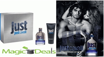 Var izņemt uzreiz! Komplekts Roberto Cavalli Just Cavalli Him EDT 50ml+ 75ml dušas želeja.