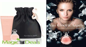 Var izņemt uzreiz! Komplekts Van Cleef & Arpels Reve EDP 5ml+ 50ml ķermeņa losjons+ melns stilīgs maciņš.